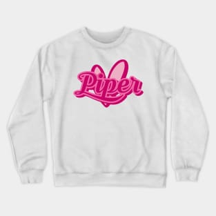 Loving Piper heart pink Crewneck Sweatshirt